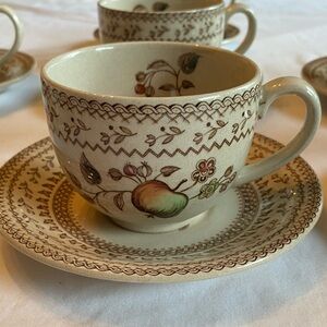 Johnson Brothers Fruit Sampler Cup and Saucer Set 7